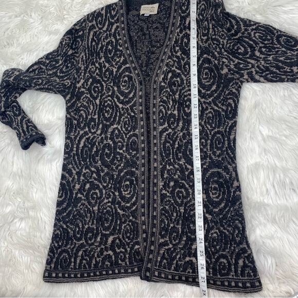 Simply Natural Women's Rose Cardigan Sweater Charcoal Size S Alpaca - Picture 3 of 6